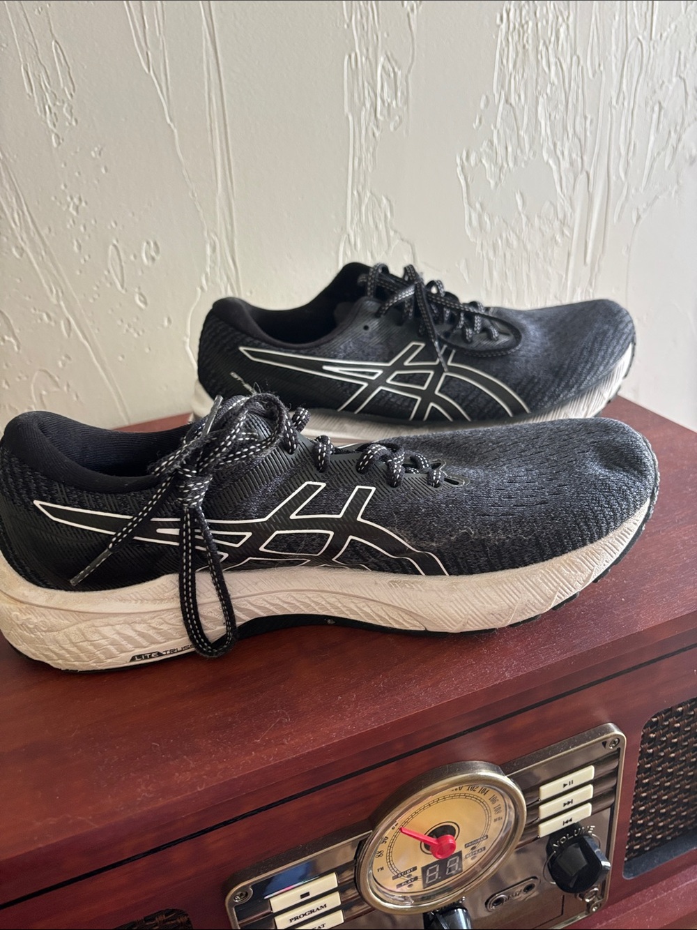 Asics Black Sneakers with White Accents - Women's